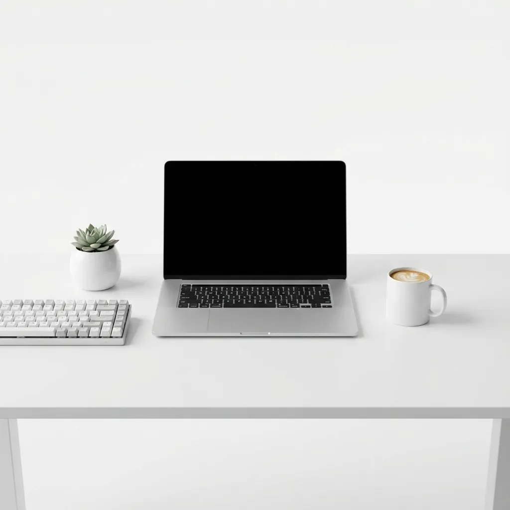 Minimalist Light Desk Setup